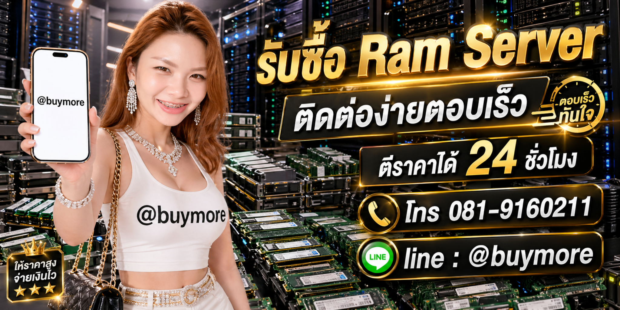 รับซื้อ Ram Server ติดต่อ LINE @buymore